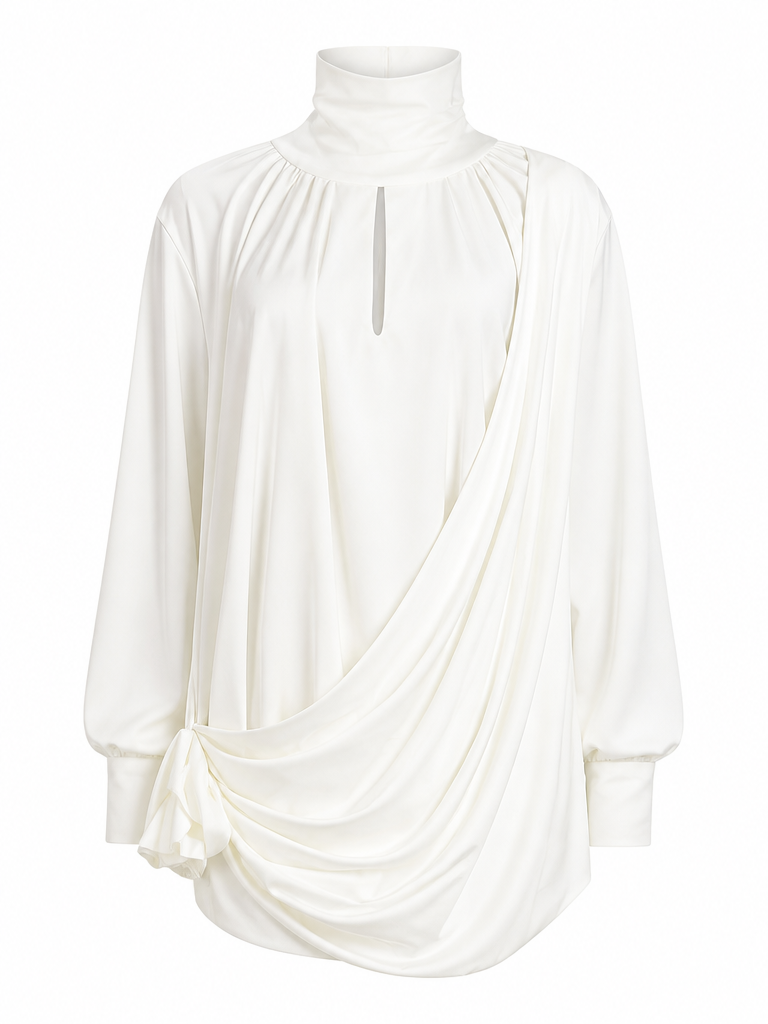 Radiant Draped Mini Dress