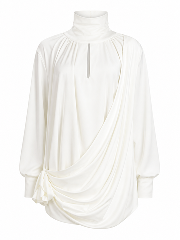 Radiant Draped Mini Dress