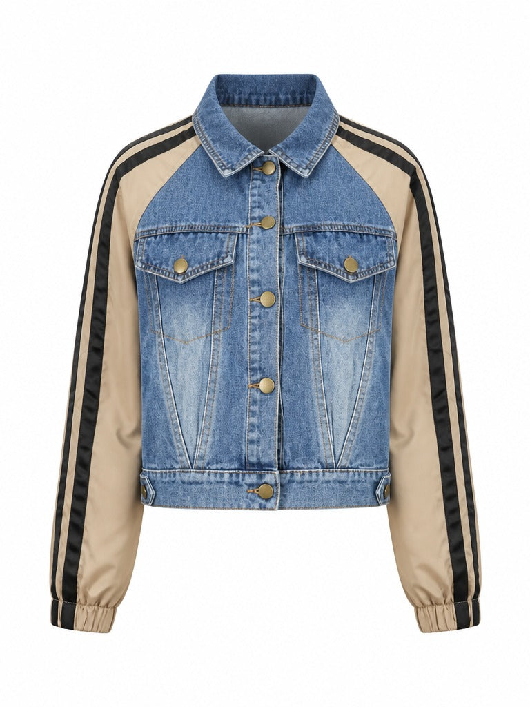 Confident Denim Patchwork Jacket