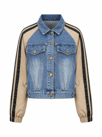 Confident Denim Patchwork Jacket