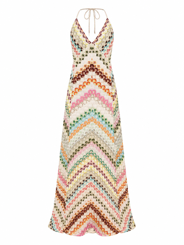 Radiant Striped Knit Maxi Dress