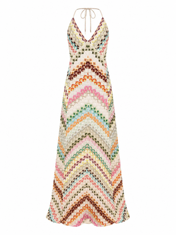 Radiant Striped Knit Maxi Dress