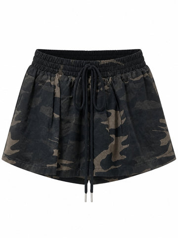 Fearless Camouflage Denim Mini Skirt