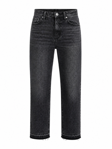 Confident Distressed Black Denim Jeans