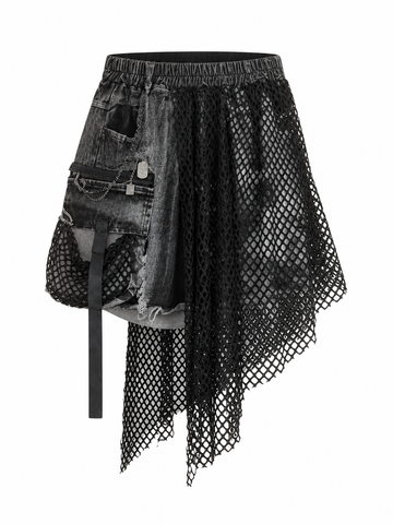 Audacious Mesh Denim Shorts