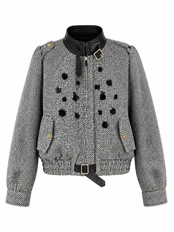 Audacious Herringbone Beaded Jacket
