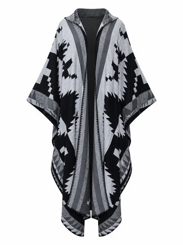 Wanderlust Geometric Hooded Kaftan