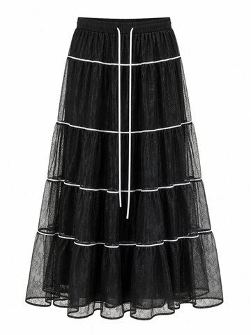 Free Spirit Tiered Mesh Skirt
