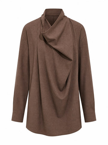 Grounded Draped Loose Blouse