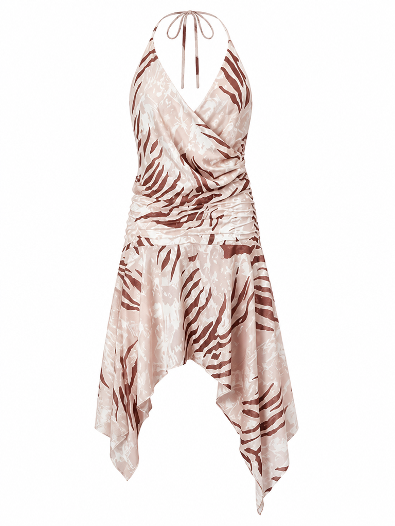 Fierce Zebra Print Midi Dress