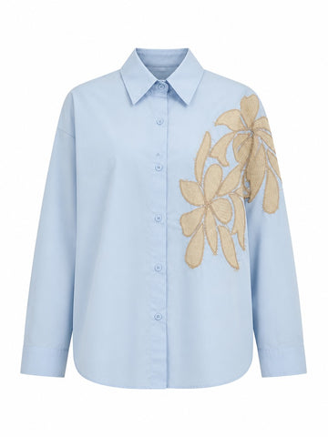 Worthy Embroidered Floral Loose Blouse