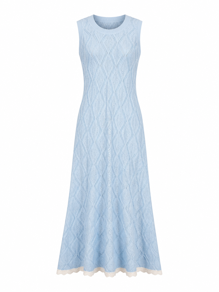 Radiant Knit Diamond Midi Dress