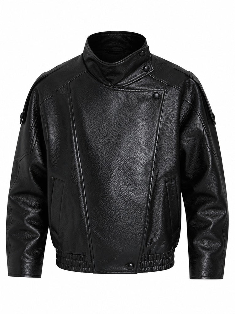 Fierce Black Faux Leather Jacket
