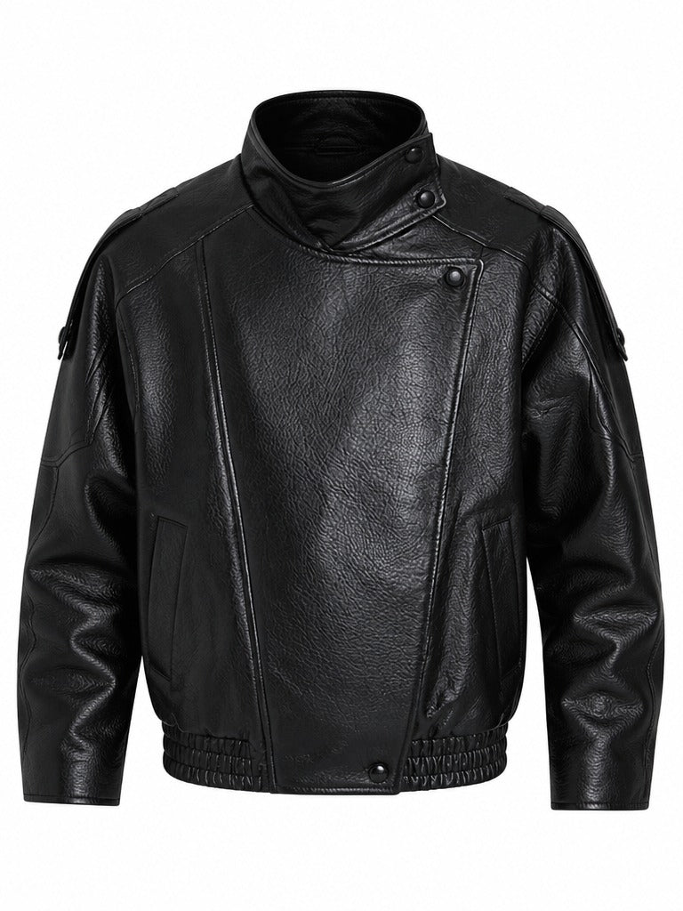 Fierce Black Faux Leather Jacket