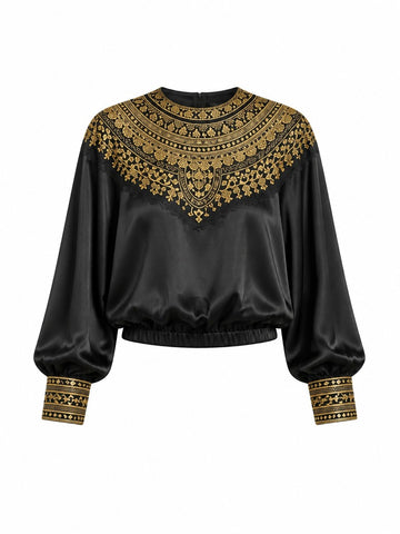 Divine Sequin Embroidered Two-Piece Set