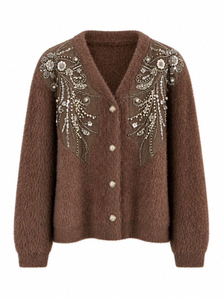 Ethereal Sequin Embroidered Cardigan