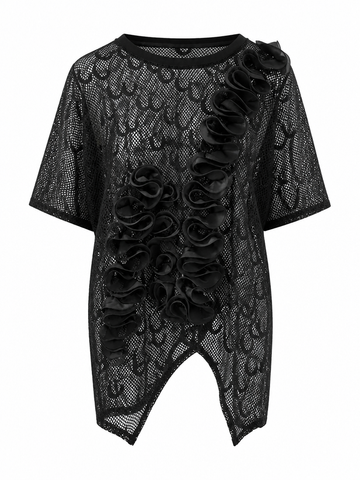 Audacious Flower Mesh T-Shirt