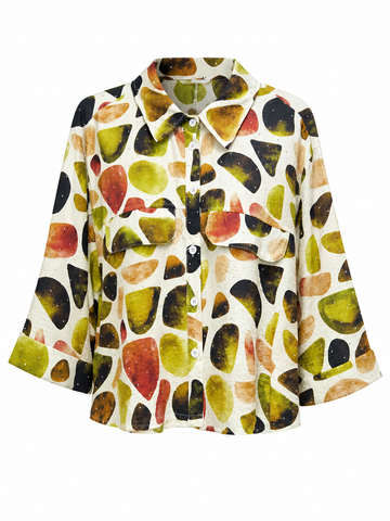 Vivacious Abstract Print Blouse