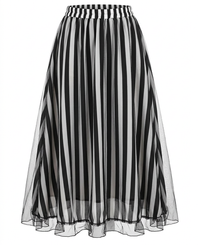 Confident Mesh Polka Dot Skirt
