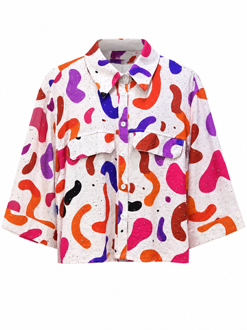 Vivacious Abstract Print Blouse