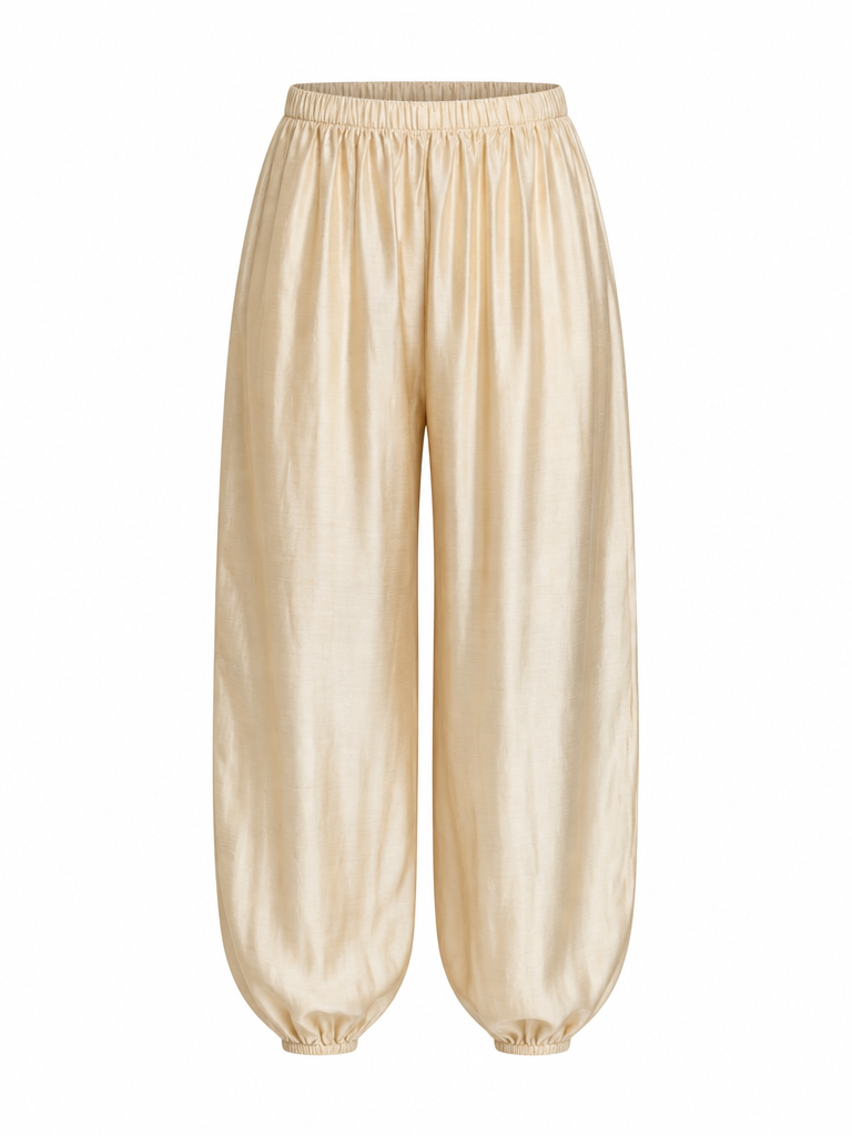 Radiant Loose Silk Trousers