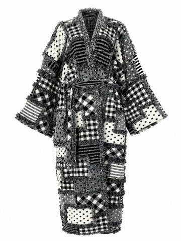 Unique Patchwork Knit Kimono