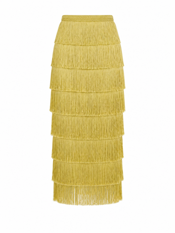 Wild Heart Tiered Tassel Maxi Skirt