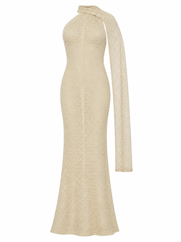 Fierce Patterned Sheer Maxi Dress