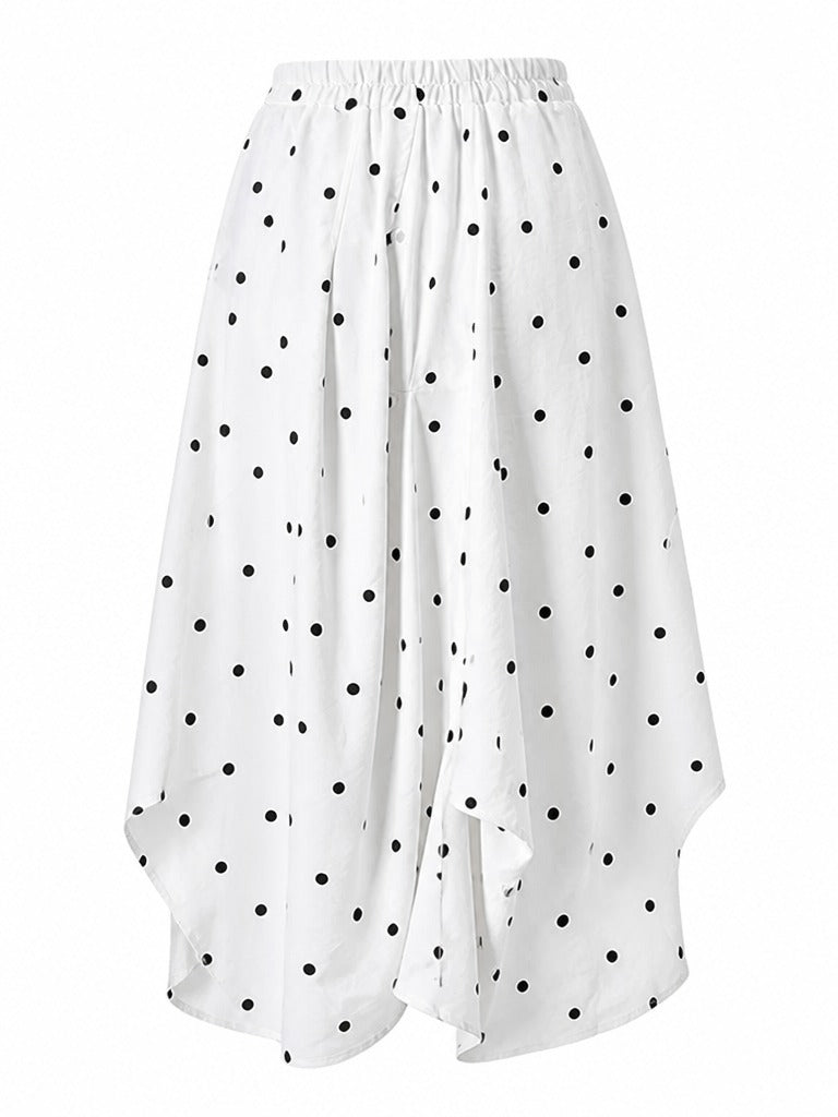 Free Spirit Pleated Dot A-Line Skirt