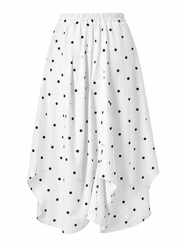 Free Spirit Pleated Dot A-Line Skirt