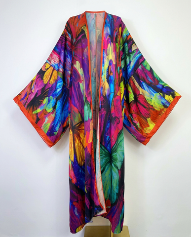 Vibrant Tie-Dye Bohemian Kimono