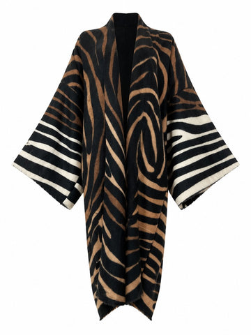 Wild Heart Geometric Print Kimono