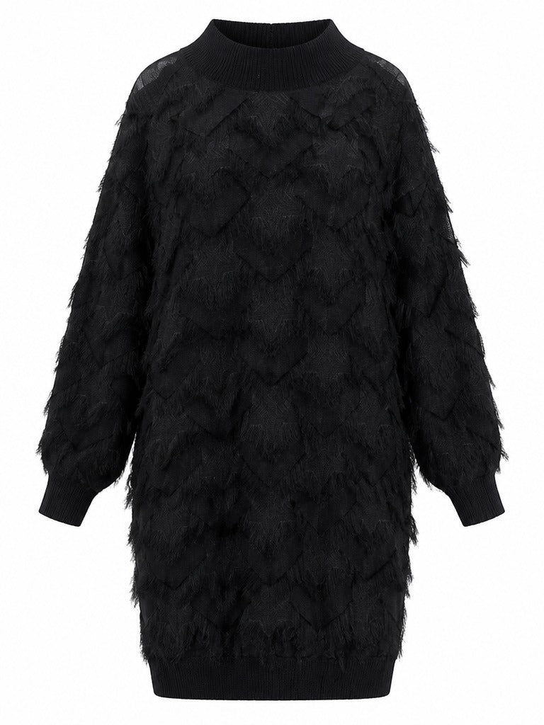 Audacious Tasseled Mesh Midi Dress