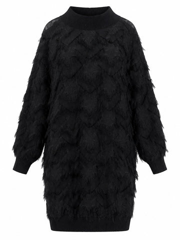 Audacious Tasseled Mesh Midi Dress