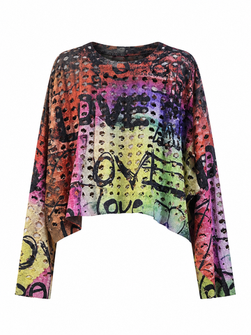 Vibrant Color Block Knit Tee
