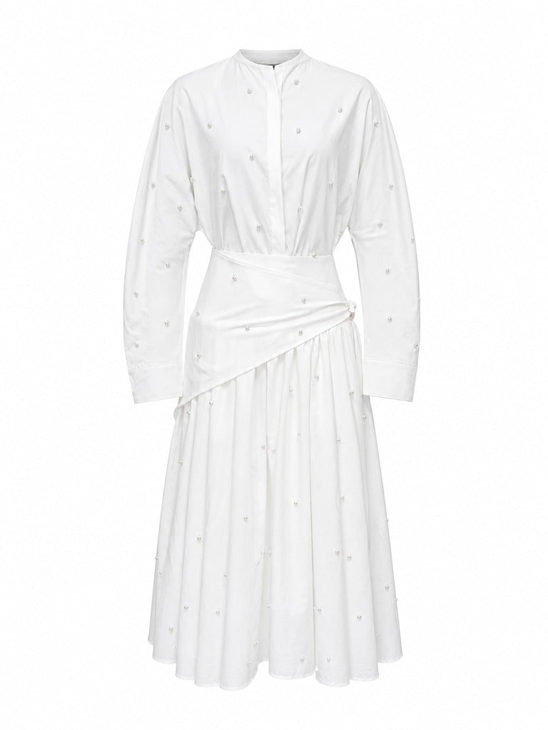 Radiant Pearl Pleated Two-Piece Set