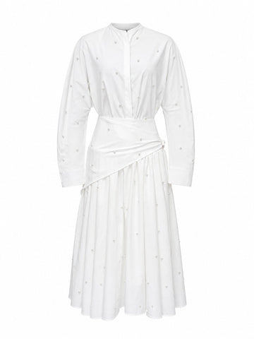 Radiant Pearl Pleated Two-Piece Set