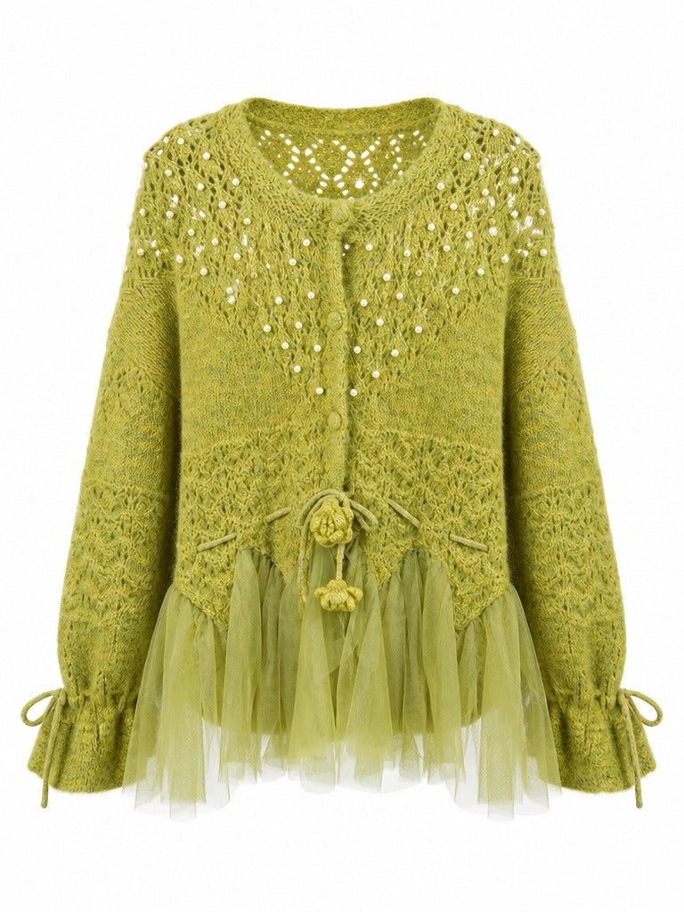 Radiant Pearl Knit Cardigan