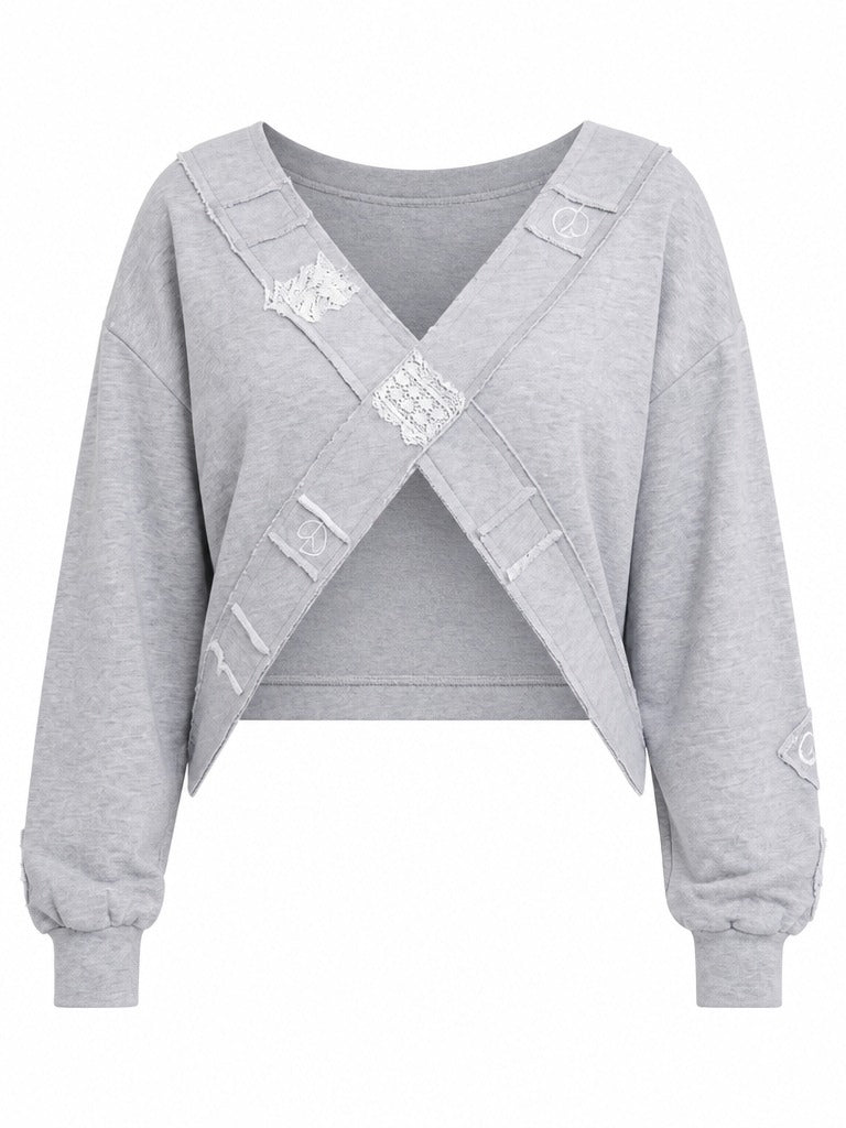Free Spirit Crochet French Terry Top