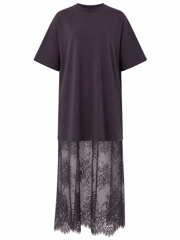 Ethereal Lace Patchwork Maxi Dress