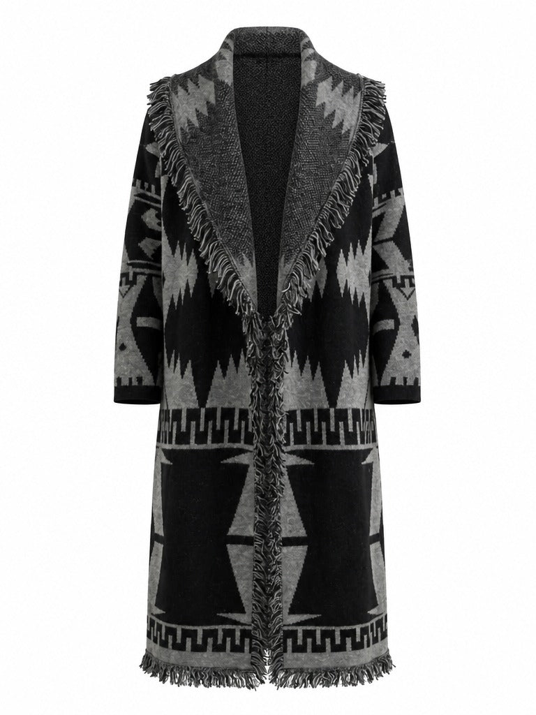 Distinctive Fringe Knit Cardigan