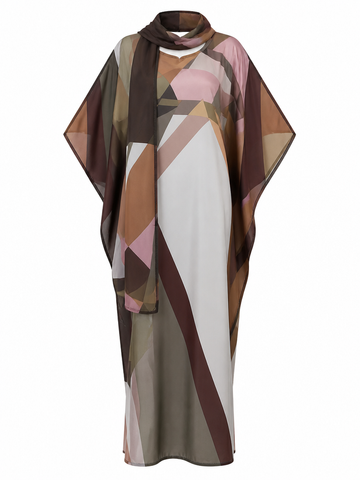 Vibrant Geometric Maxi Kaftan
