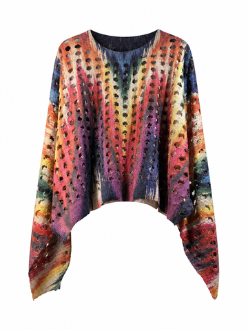 Vibrant Color Block Knit Tee