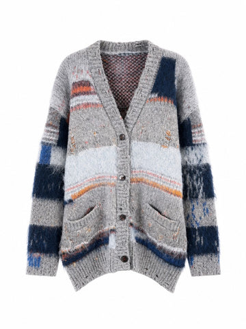 Wanderlust Patchwork Knit Cardigan