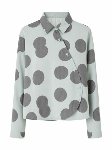 Audacious Polka Dot Oversized Blouse