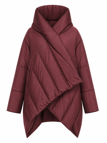 Audacious Asymmetrical Quilted Puffer Jacket