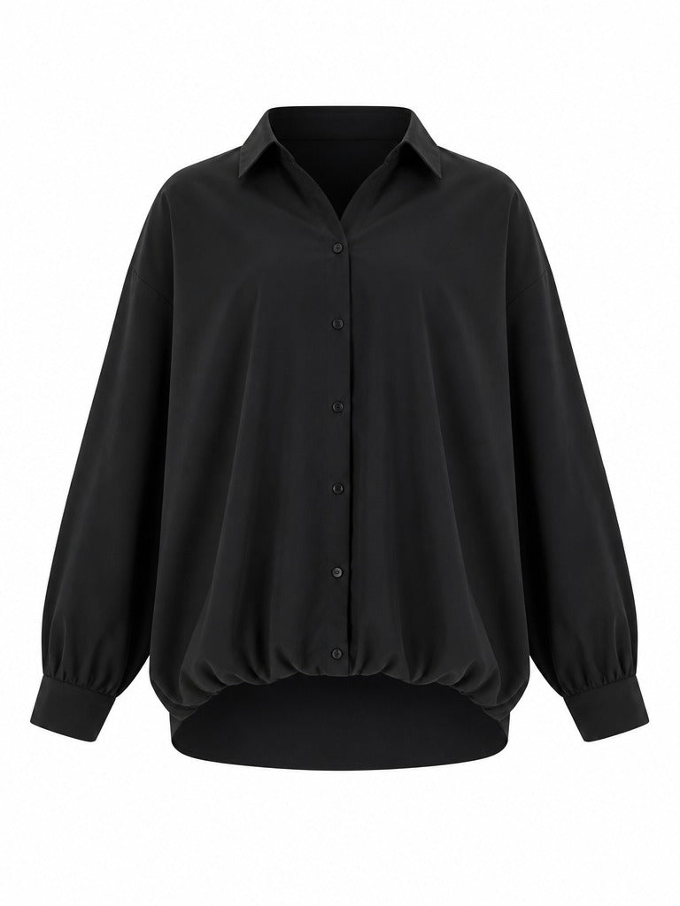 Grounded Oversized Cotton Blouse