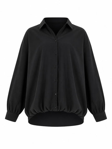 Grounded Oversized Cotton Blouse