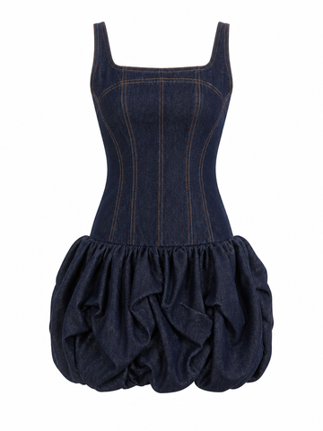 Audacious Denim Sleeveless Mini Dress