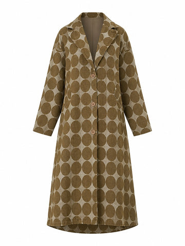 Audacious Denim Dot Trench Coat